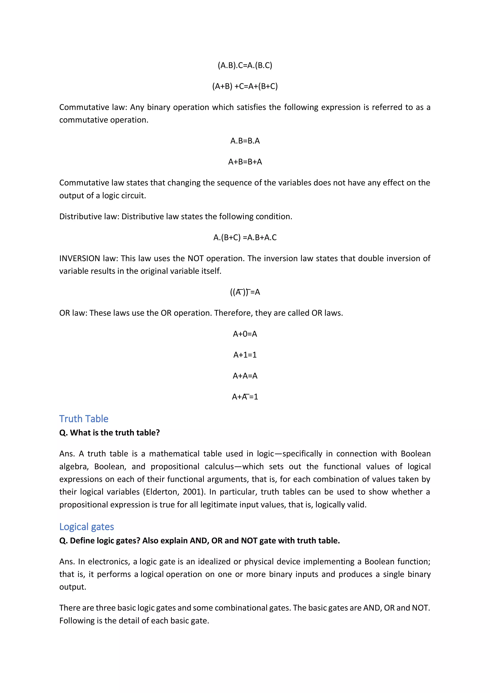 Reduce course notes class xi
