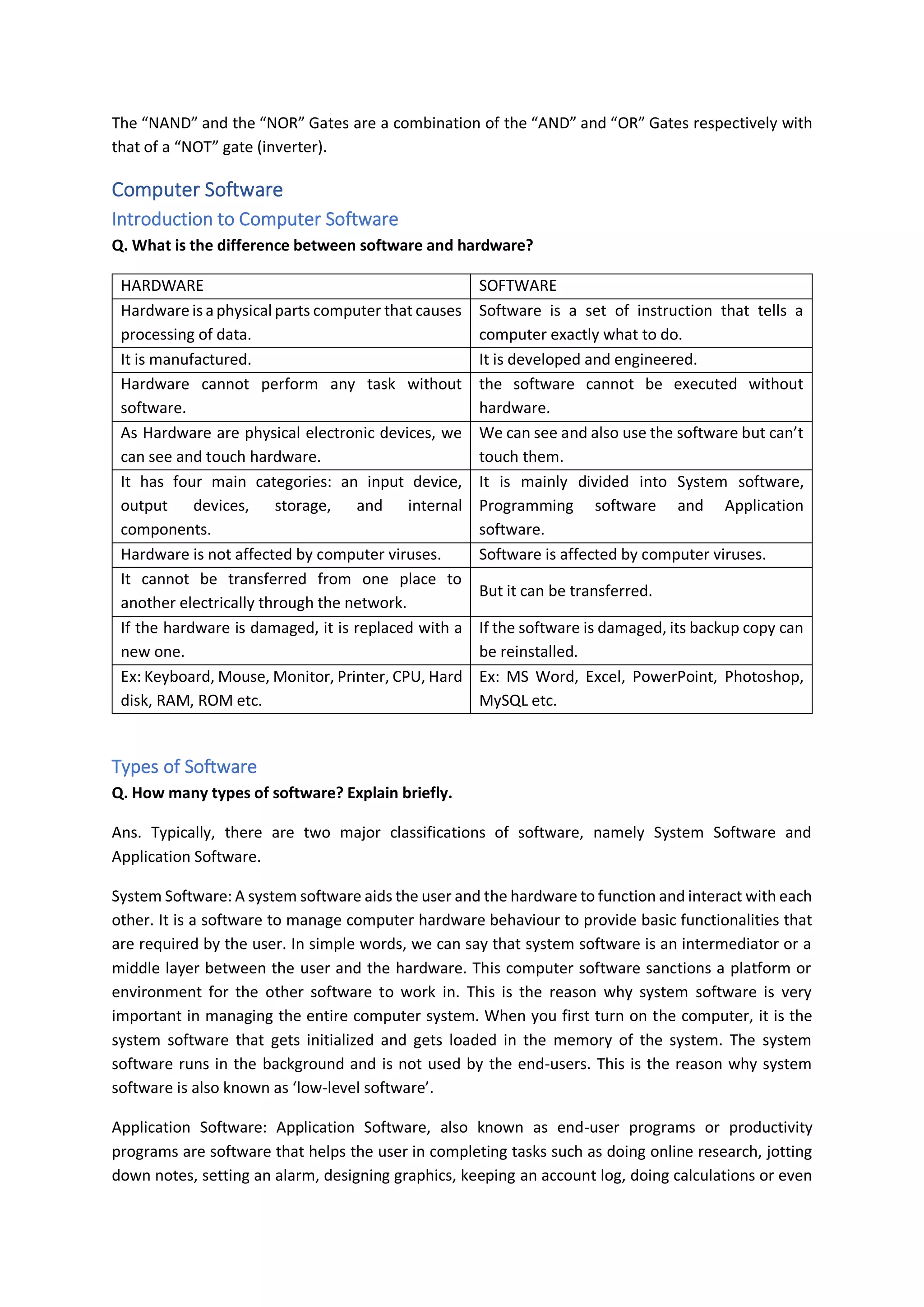 Reduce course notes class xi