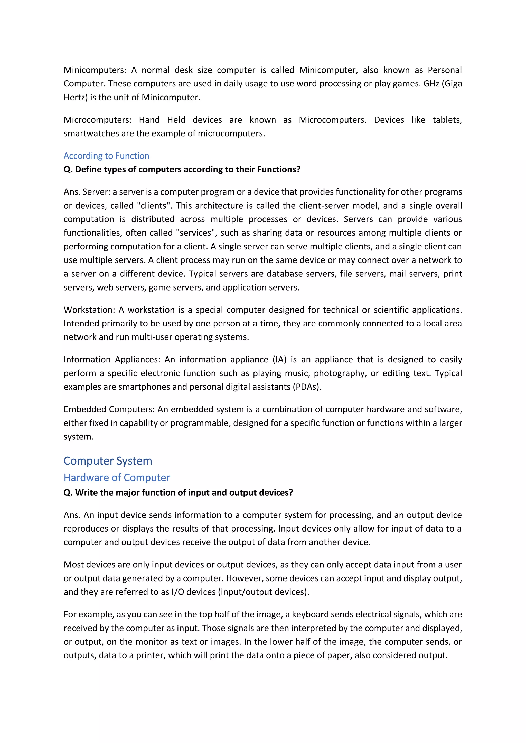 Reduce course notes class xi