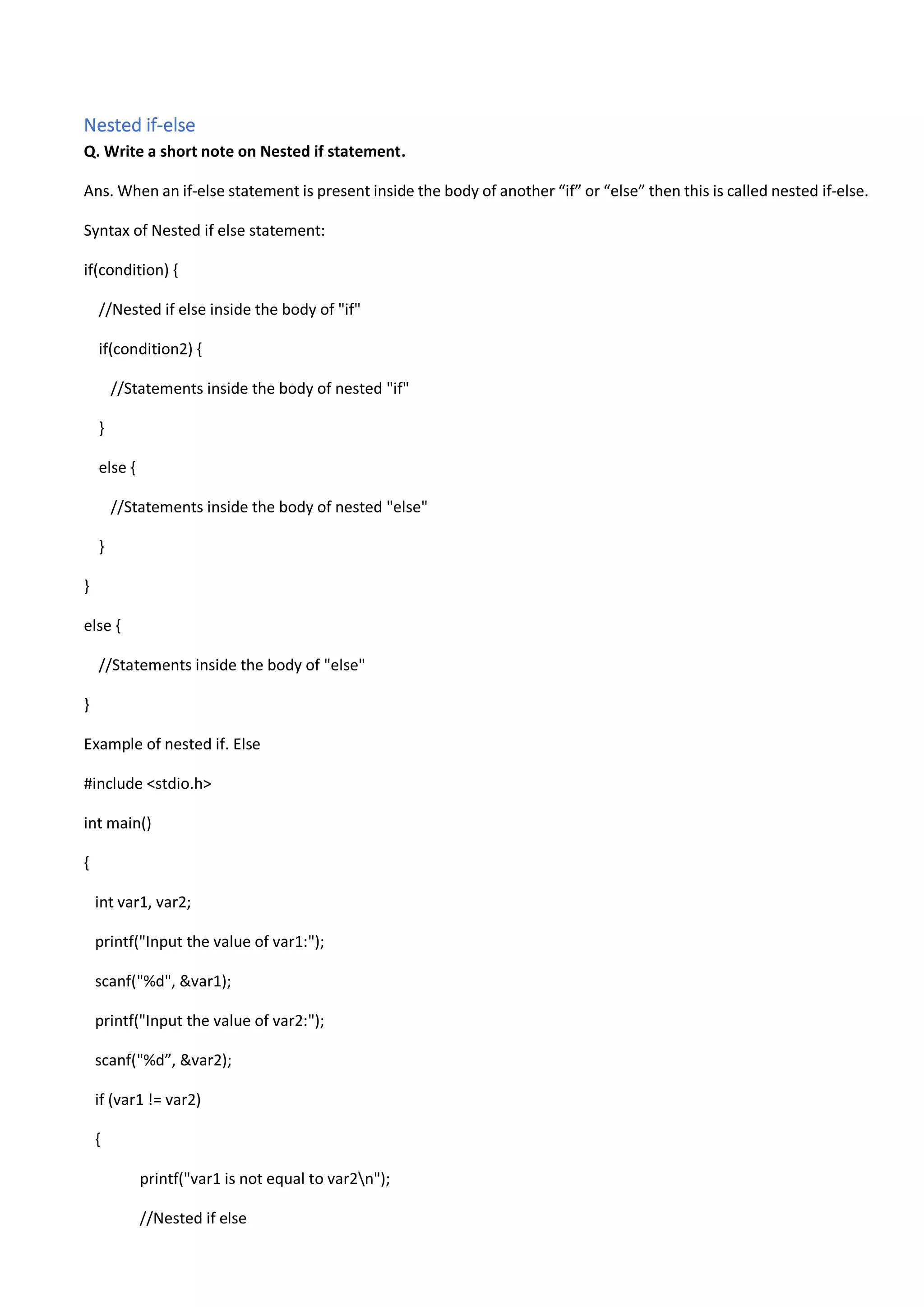 Reduce course notes class xii