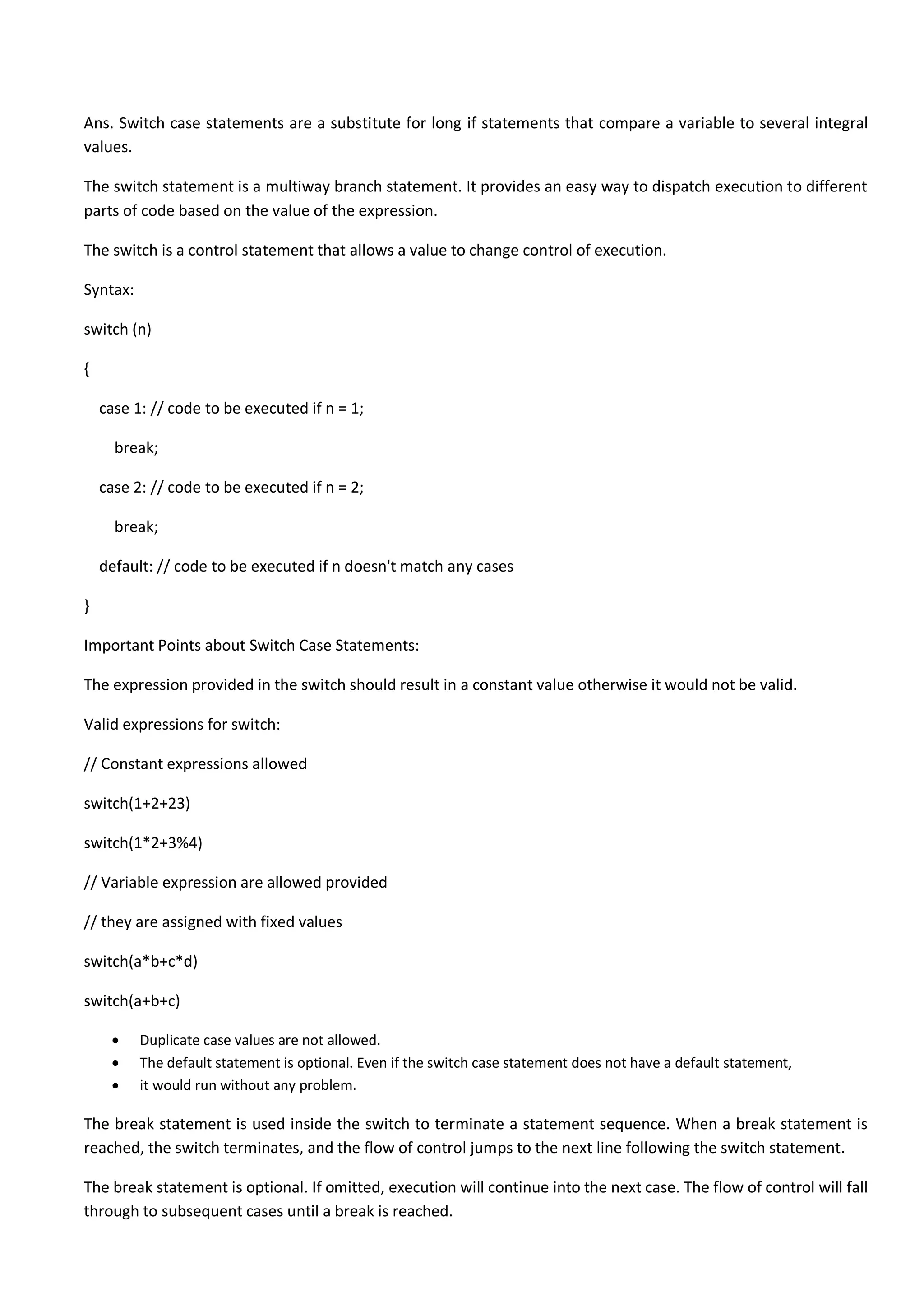 Reduce course notes class xii