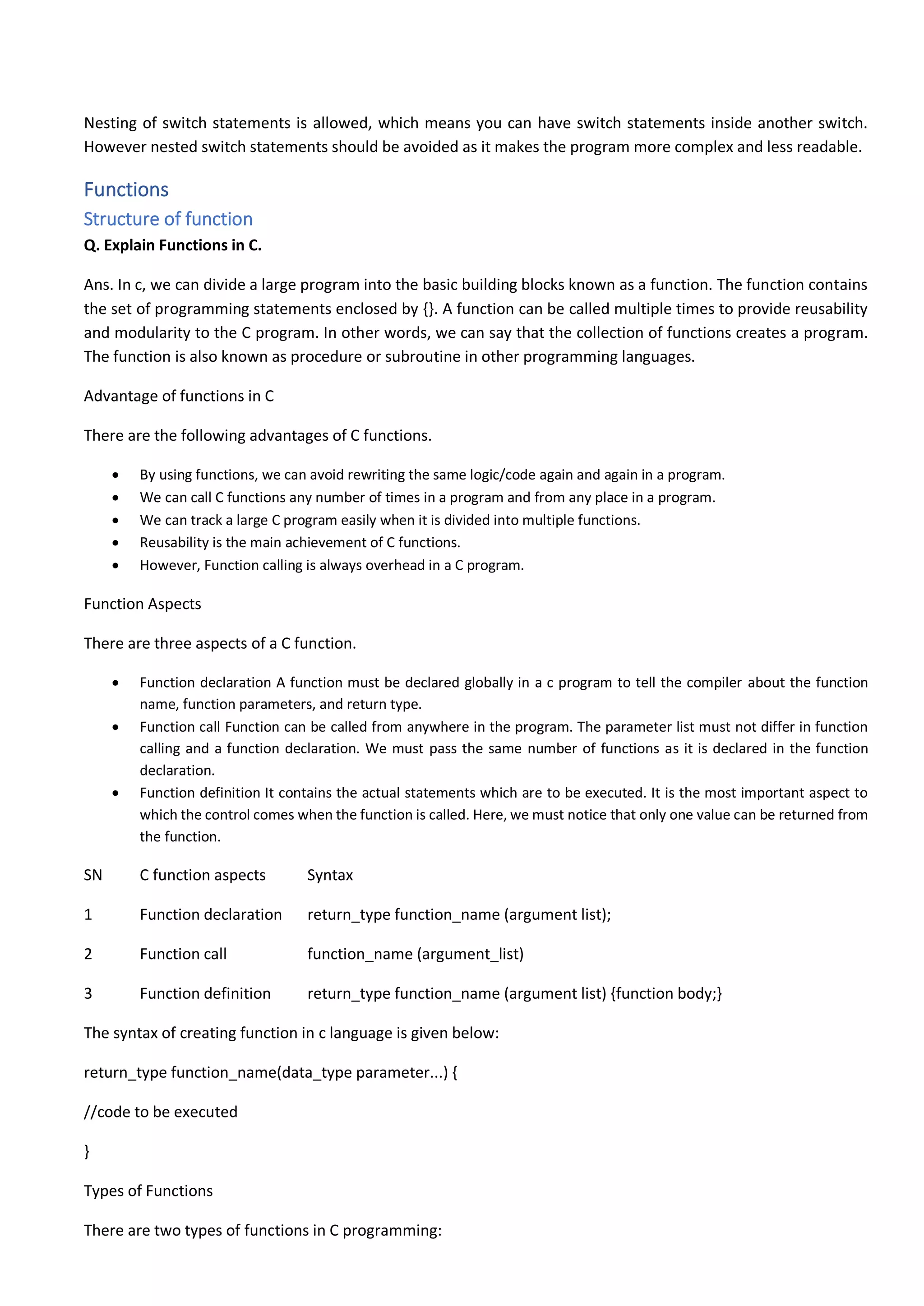 Reduce course notes class xii