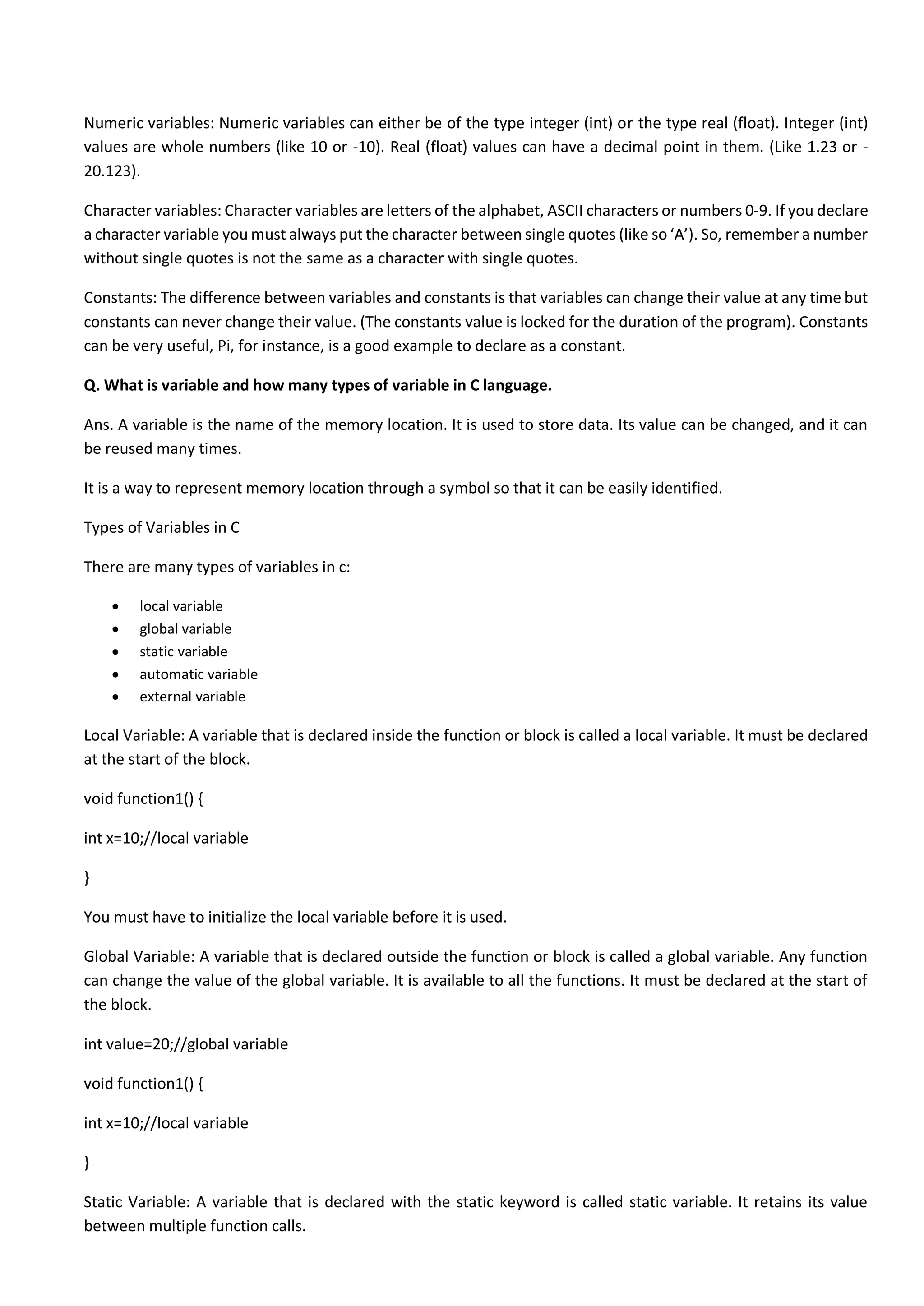 Reduce course notes class xii