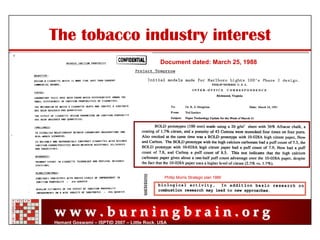 Reduced Ignition Propensity Cigarettes – Facts, Fiction and Manipulations