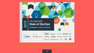 37
https://cloudplatformonline.com/2018-state-of-devops.html
 