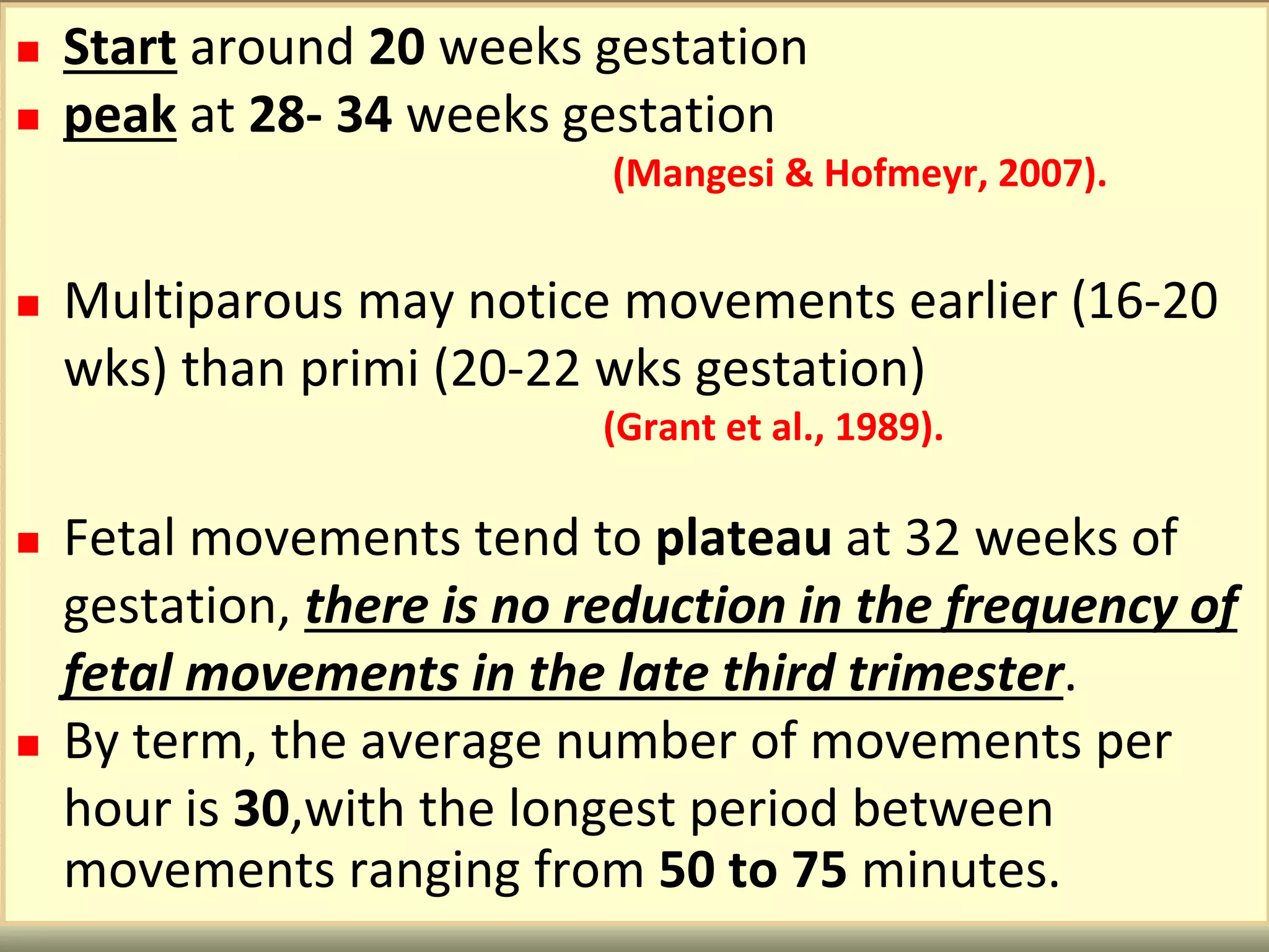 REDUCED FETAL MOVEMENTS HOW TO PROCEED BY DR SHASHWAT JANI PPTX