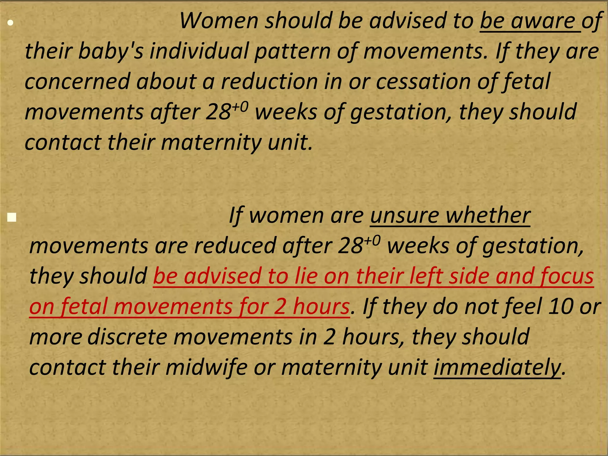 REDUCED FETAL MOVEMENTS HOW TO PROCEED BY DR SHASHWAT JANI PPTX
