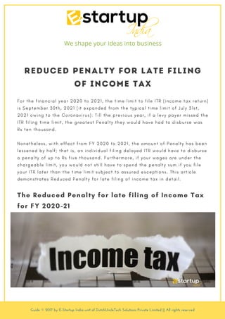 Penalty For Late Filing Of Income Tax Return – VQKICN