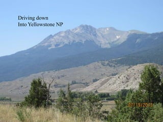 Driving down
Into Yellowstone NP
 