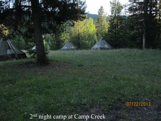 2nd night camp at Camp Creek
 