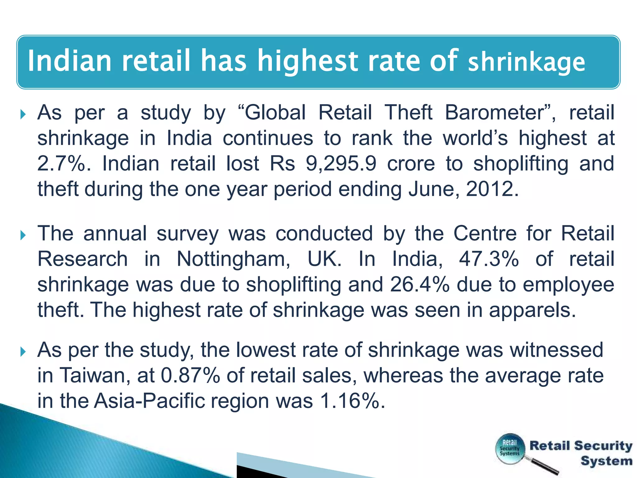 Reduce retail shrinkage s | PPT