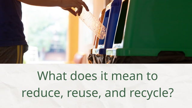 _Reduce, Reuse, Recycle Presentation in Green and White Illustrative ...