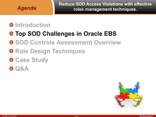 Reduce sod access violations with effective roles management techniques ...