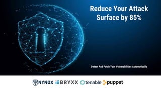 Reduce Your Attack
Surface by 85%
Detect And Patch Your Vulnerabilities Automatically
 