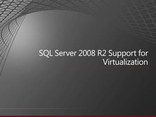 Choosing a Data PlatformServer Consolidation Considerations9
