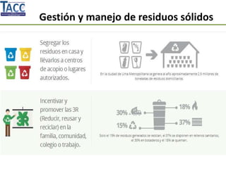 Gestión y manejo de residuos sólidos
 