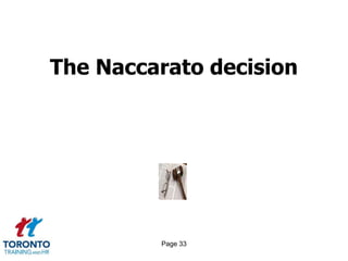 Page 33
The Naccarato decision
 