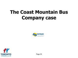 Page 35
The Coast Mountain Bus
Company case
 