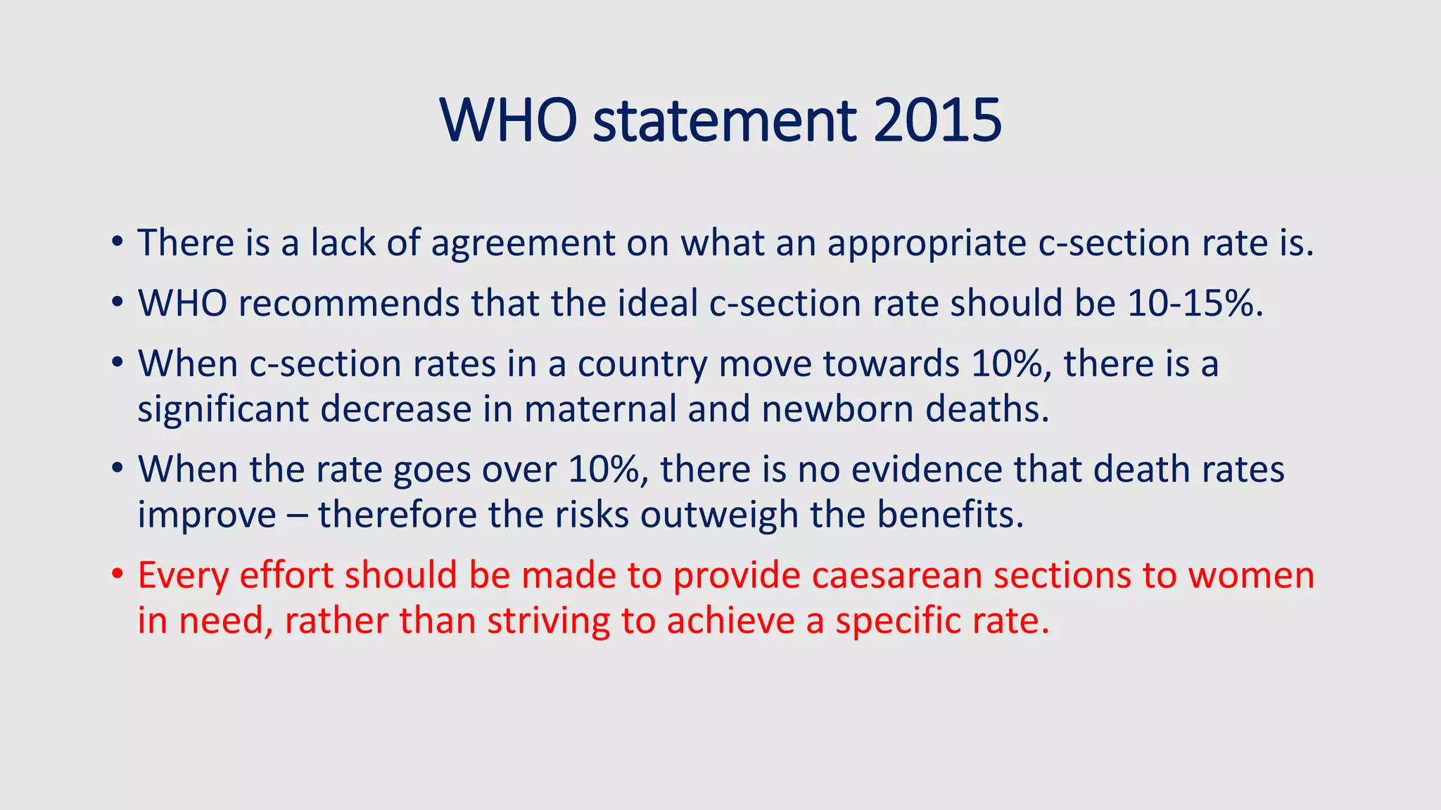 Reducing cesarean section rate. a national demand | PPTX