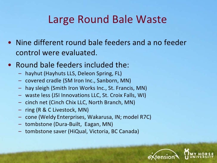 Reducing Hay Waste Martinson