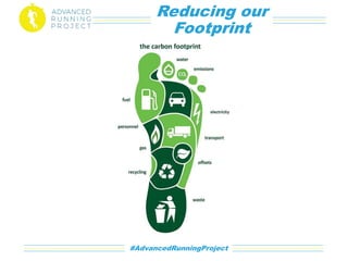 #AdvancedRunningProject
Reducing our
Footprint
 