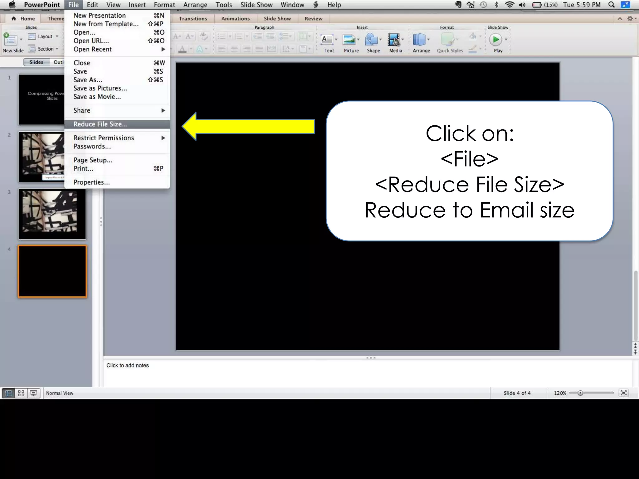 Compressing powerpoint slides ppt
