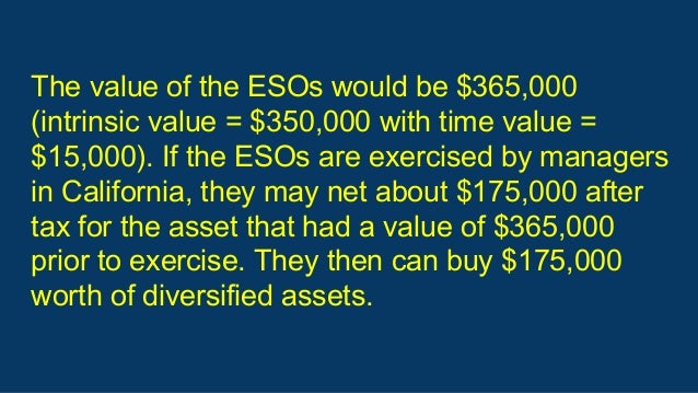Employee stock options exercise and hold