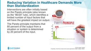 Reducing Unwanted Variation in Healthcare Clears the Way for Outcomes Improvement