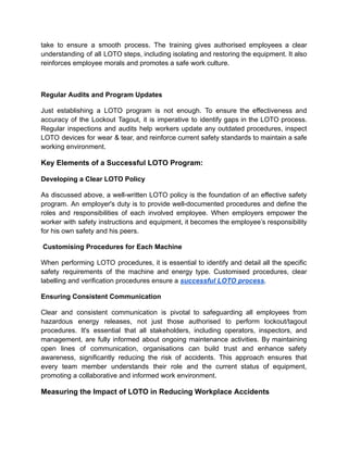 Reducing Workplace Accidents_ The Role of a Lockout Tagout Program | PDF