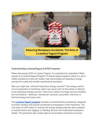 Reducing Workplace Accidents_ The Role of a Lockout_Tagout Program | PDF