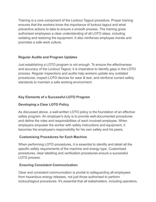 Reducing Workplace Accidents_ The Role of a Lockout_Tagout Program | PDF