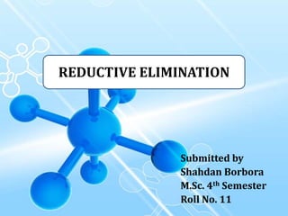 Submitted by
Shahdan Borbora
M.Sc. 4th Semester
Roll No. 11
REDUCTIVE ELIMINATION
 