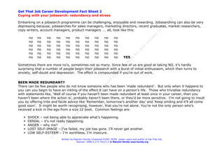 Job Hunt - Redundancy & Stress 