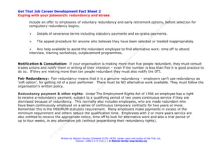 Job Hunt - Redundancy & Stress 