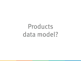 Products
data model?
 