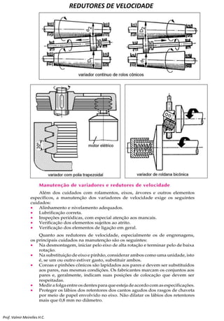REDUTORES DE VELOCIDADE
Prof. Valmir Meirelles H.C.
 