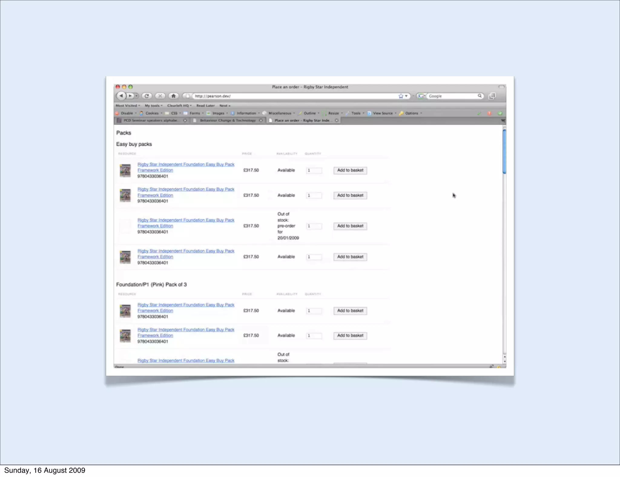 Sunday, 16 August 2009
 