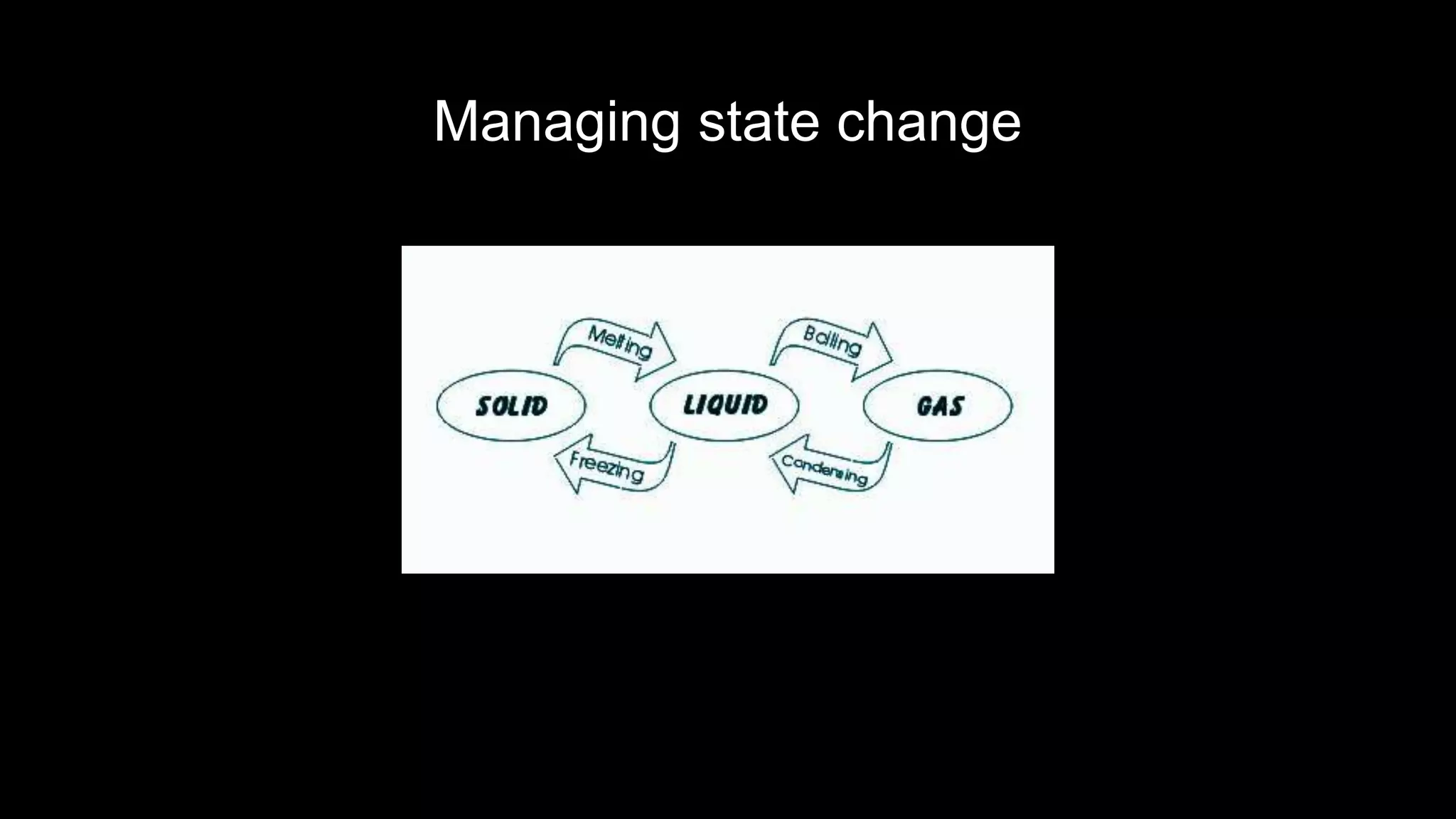 Managing state change
 
