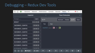 Debugging	– Redux Dev	Tools
 