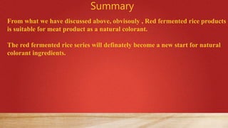 Red yeast rice powder | PPT