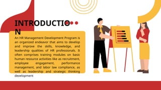 Red Yellow and White Illustrative HR Management Development Program ...