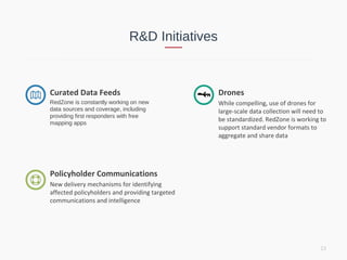 RedZone - Smart Intelligence for natural disaster tracking | PPT