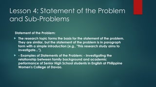 Research Paper Chapter 1 description and meaning | PPTX