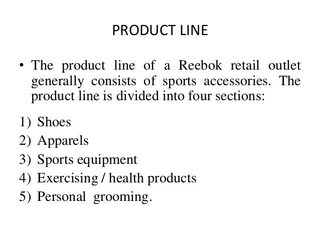 reebok product line
