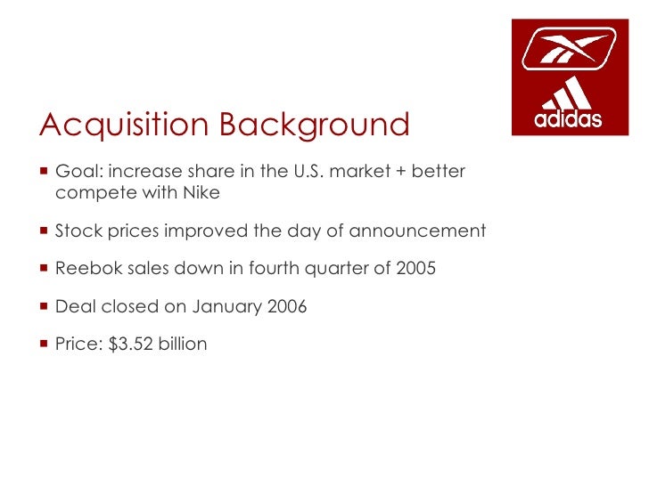 reebok share price