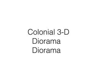 Colonial 3-D
 Diorama
 Diorama
 