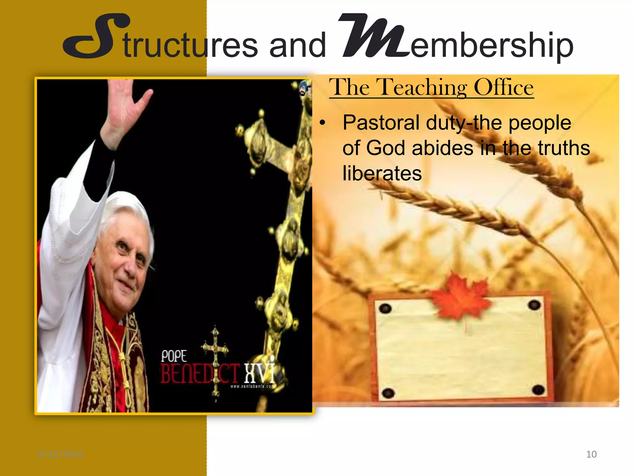 POPE- vicar of Christ9/21/20107