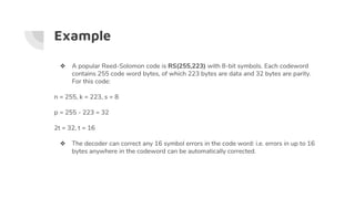 ppt - the rsa algorithm and reed-solomon codes... Reed solomon codes | PPTX