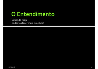 Sabendo mais,
podemos fazer mais e melhor!
10/10/2016 52
 