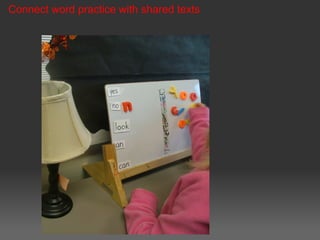 Connect word practice with shared texts
 
